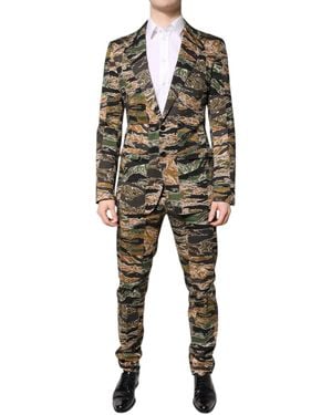 Dolce & Gabbana Taormina Single Breasted 2 Piece Suit - Multicolour