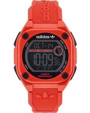 adidas Red Rubber Digital Watch