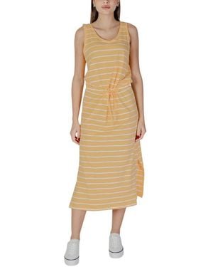 B.Young Multicolour Cotton Long Dress - Natural