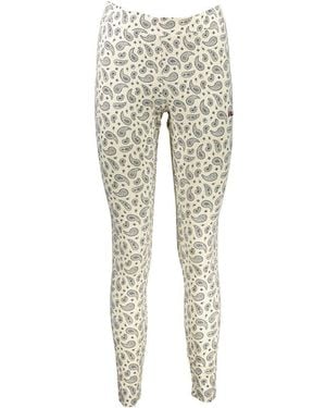 Fila White Cotton 's Legging - Natural