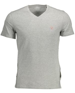 Guess Gray Cotton Men Tshirt