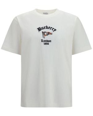 Burberry White Cotton T