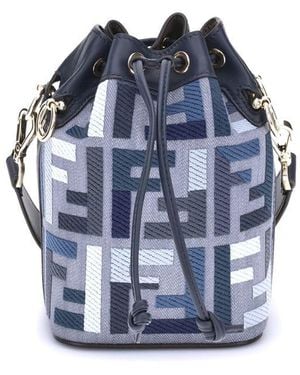 Fendi Mon Tresor Mini Bucket Bag - Blue
