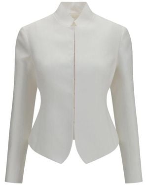 The Row White Linen Jacket - Grey