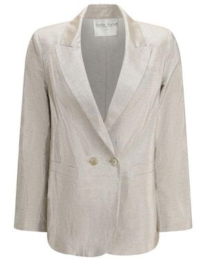 forte_forte Silver Cotton Blazer - Grey