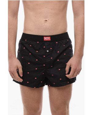 DIESEL All-over Monogram Embroidery Boxer - Xxs - Black