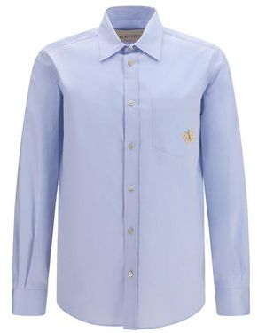 Valentino Garavani Blue Cotton Dress Shirt