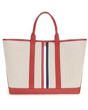 Thom Browne Multicolor Fabric Shoulder Bag - Red