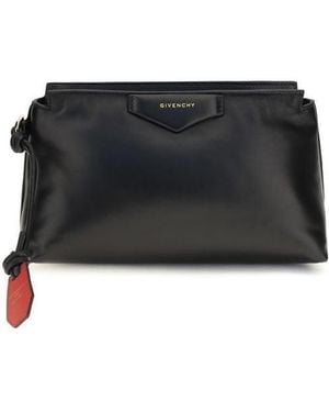 Givenchy Black Lamb Ovis Aries Clutch Bag