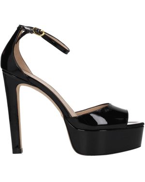 Stuart Weitzman Black Leather Sandal