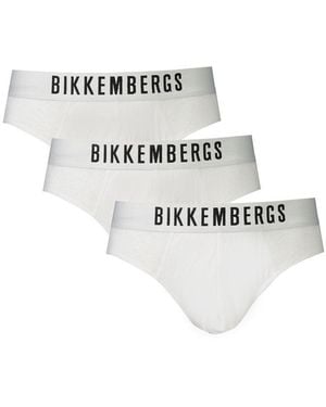 Bikkembergs White Polyester Men's Underwear Slip