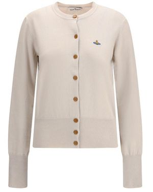 Vivienne Westwood White Cotton Cardigan - Natural