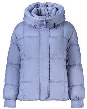 Pepe Jeans Blue Polyester S Jacket With Removable Hood