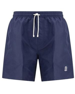 Brunello Cucinelli Blue Polyester Swim Shorts