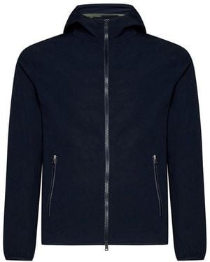 Herno Blue Elastane Shell Jacket
