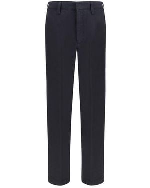 Prada Blue Cotton Casual Trousers