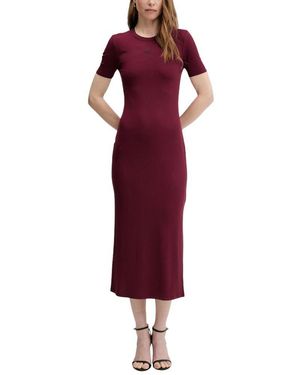 Calvin Klein Bordeaux Modal Long Dress - Red