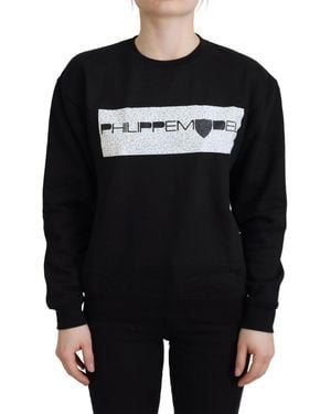 Philippe Model Chic Printed Cotton Jumper - Black