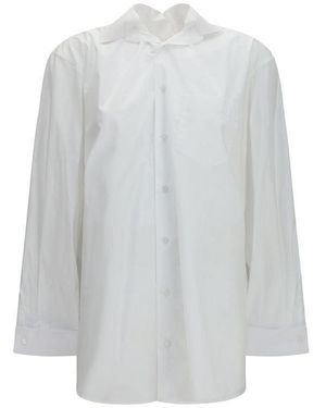 ALAINPAUL White Cotton Shirt - Grey