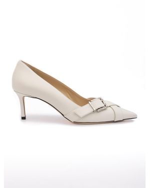 Jimmy Choo Milk Calf Leather Alix 60 Court Shoes - White