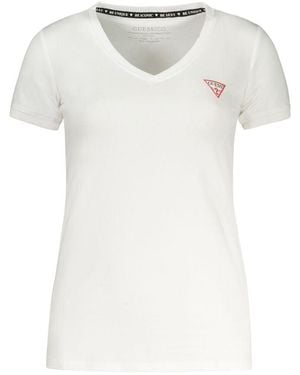 Guess White Cotton Tops & T