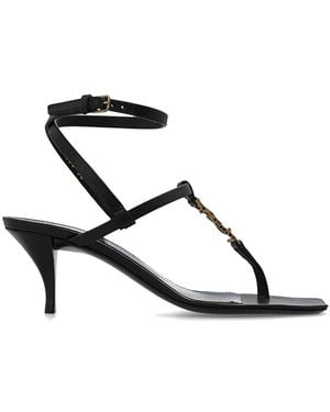 Saint Laurent Cassandra Heeled Sandals - Black