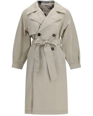 Barbour Beige Polyamide Trench Coat - Natural