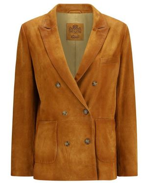 Valstar Beige Goatskin Blazer - Brown