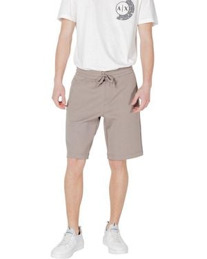 ARMANI EXCHANGE Cotton Bermuda Shorts - Grey