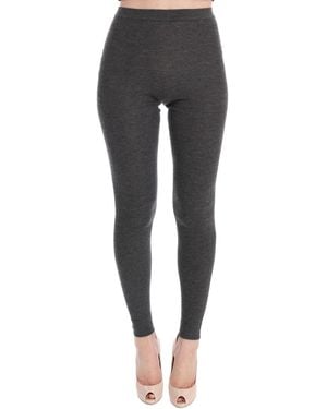 Dolce & Gabbana Chic High Waist Cashmere Tights Pants - Black