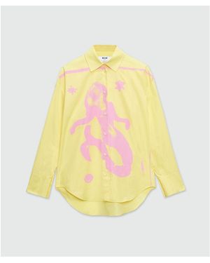 MSGM Cotton Blouse - Yellow