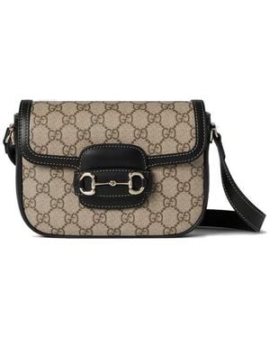 Gucci Horsebit 1955 Soft Small Shoulder Bag - Black