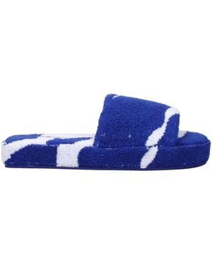 Burberry Blue Fabric Slippers Sandals