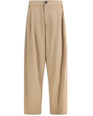 DARKPARK Chain Adorned Phebe Trousers - Natural