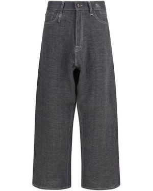 R13 Grey Linen Relaxed Fit Jeans