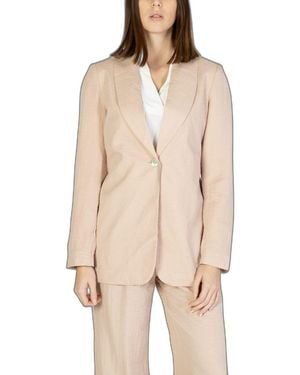 Vero Moda Pink Viscose Blazer - Natural