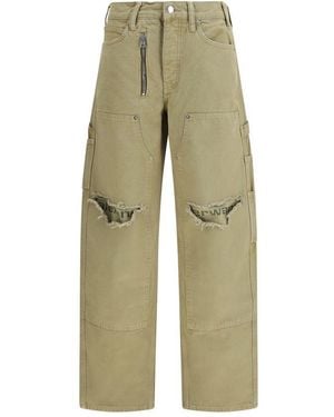 Alexander Wang Cotton Cargo Pants - Green