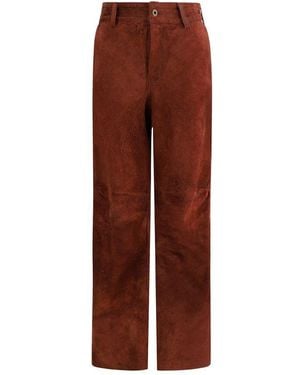 Salvatore Santoro Suede Pants - Brown