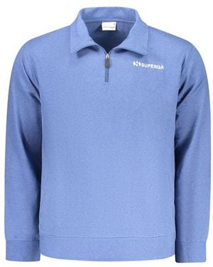 Superga Azzurro Cotton Men's Sweatshirt - Blue