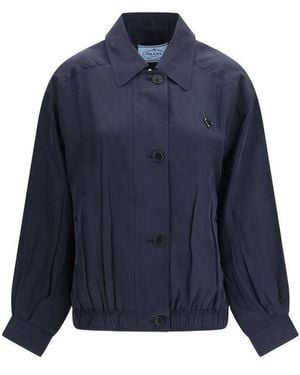 Prada Blue Silk Coat