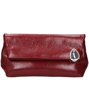 Jil Sander Leather Clutch Bag - Red