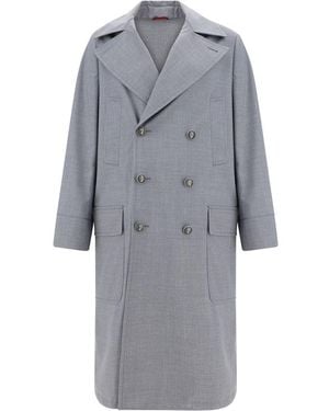 Brunello Cucinelli Double-Breasted Coats - Grey