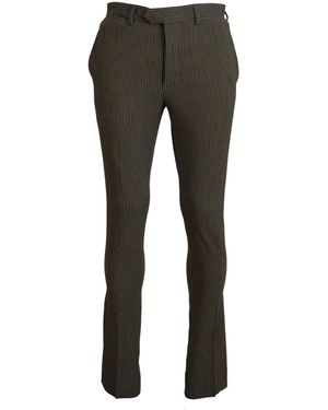Bencivenga Striped Pure Cotton Pants - Gray