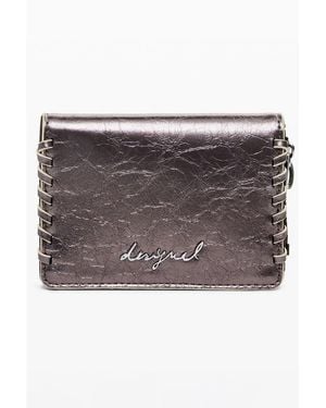 Desigual Metallic Stitch Detail Wallet - Grey