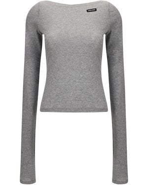 Miu Miu Long Sleeve Top - Grey