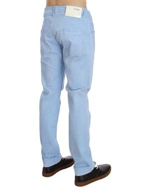 Acht Blue Cotton Stretch Low Waist Fit Jeans