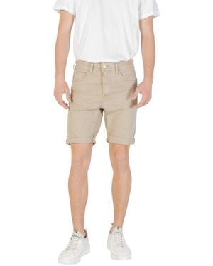 Replay Cotton Bermuda Shorts - Natural