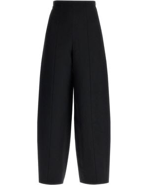 Khaite High-Waisted Tapered Trousers For - Black