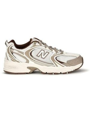 New Balance Silver Fabric Athletic Sneakers - White