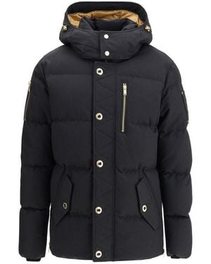 Moose Knuckles Black Cotton Coat - Blue
